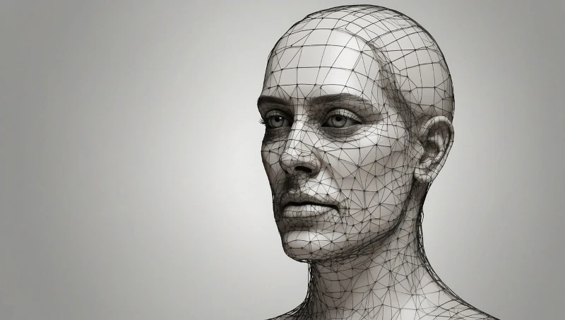 AI illustration of man’s head